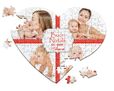 Puzzle a cuore dalla grafica collage
