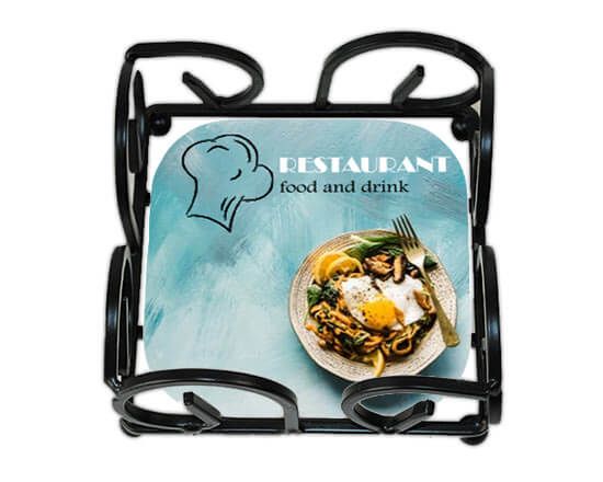 per ristoranti o wine bar, poggia bottiglie personalizzato con logo