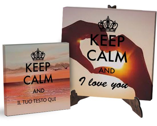 Il Keep calm per la grafica della tua tela light