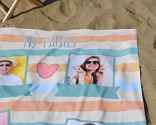 crea teli mare matrimoniale con foto e grafica