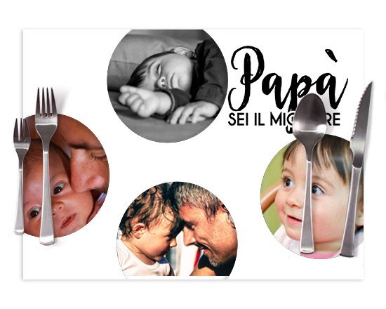 Tovaglietta in tessuto Papà sei il migliore