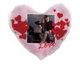 Cuscini a forma di cuore stampati con foto