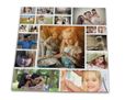 foto collage su puzzle in legno quadrato