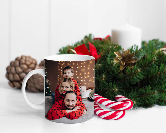stampa foto su tazza natalizia da regalare