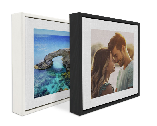 Tela Americana quadrata con cornice Passepartout, personalizzata con le tue foto