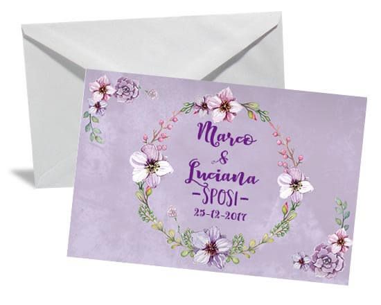 Biglietto auguri con fiori