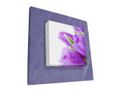 tela fashion incorniciata con pelle viola