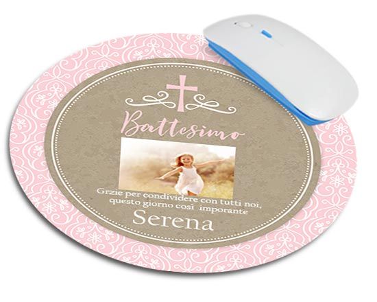 Tappetino mouse tondo Baptism her