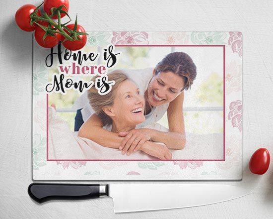 Tagliere in vetro Home is mom