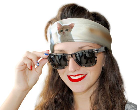 bandana personalizzata con foto di un gatto