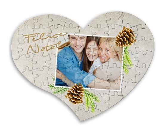 Puzzle magnetico con pigne e ramoscelli