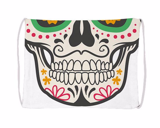 Mascherina Basic Teschio con Fiori