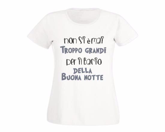 T-shirt donna in cotone Bacio della buonanotte