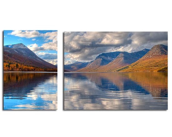 Ritratto panoramico di una bellissima inquadratura stampata su pannelli moderni