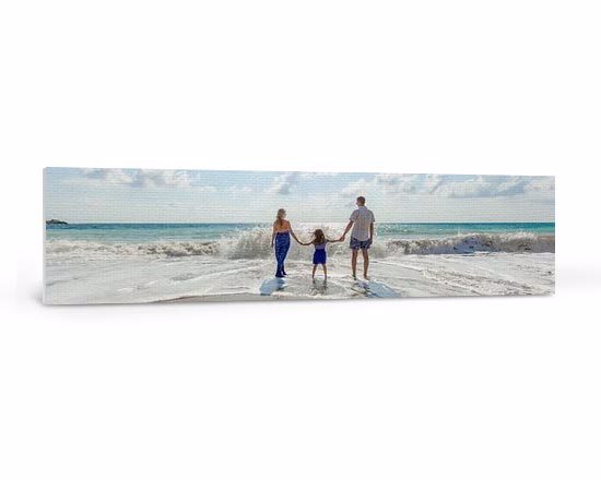 ritratto di famiglia, stampato su tela 160x40 cm. Realizza una tela personalizzata con le tue foto preferite