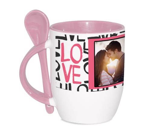 Tazza con Cucchiaino Love words