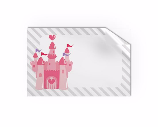 Stickers con castello rosa