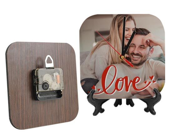 Orologio in legno smussato Simply love