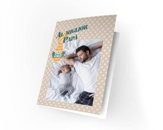 Cards per il papà con grafica con cravatta