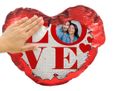 Cuscino cuore con paillettes Love