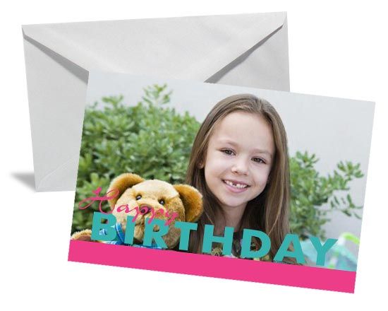 Bigliettino auguri con grafica di buon compleanno
