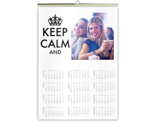 Calendario A4 Pag. singola con grafica Keep Calm
