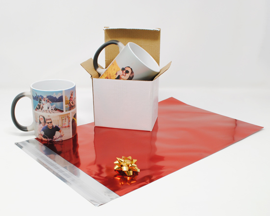 tazza magica con busta regalo