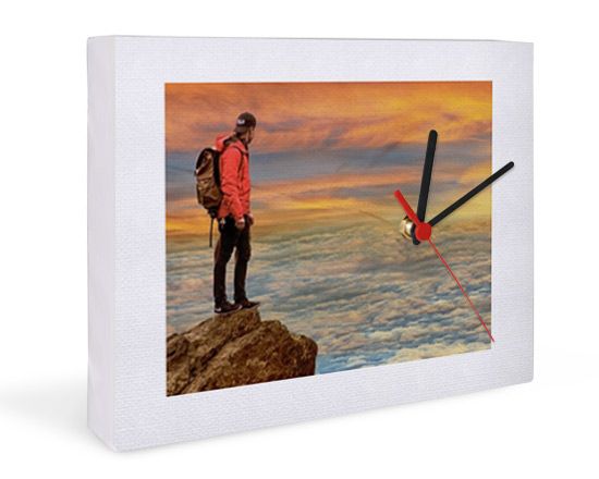 tela intelaiata su orologio con stampa personalizzata