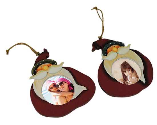babbo natale con foto tonda in due varianti