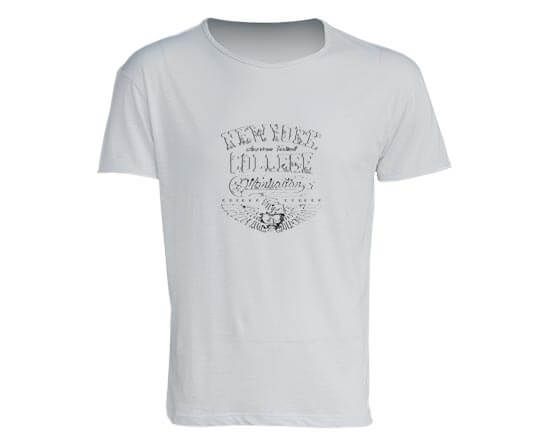 t-shirt in cotone con grafica bianca