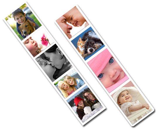 segnalibro personalizzato con stampa collage