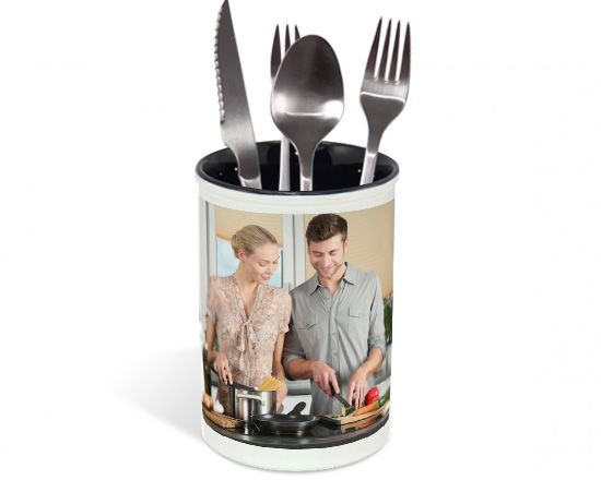 Portaposate in ceramica con stampa