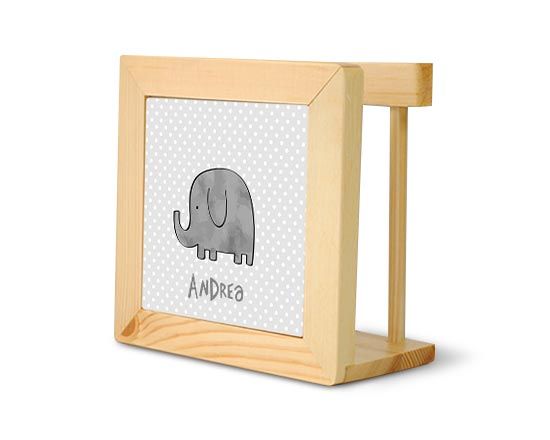 Portatovaglioli in legno Elefantino grigio