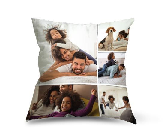 cuscino collage con più riquadri