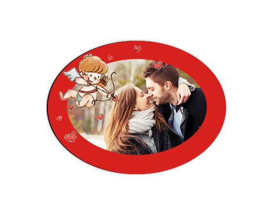 Calamita ovale grande con cupido