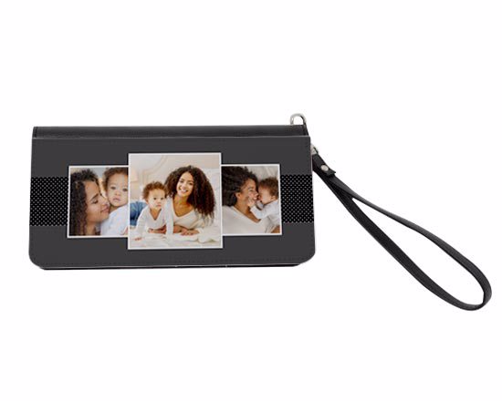 Portafoglio in ecopelle deluxe collage 3  riquadri