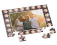 Puzzle A4 con grafica con fiori rosa