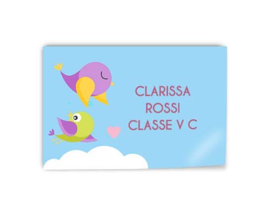 Stickers con grafica con uccellini