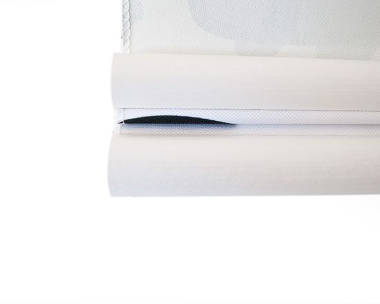 Metro telato con listelli in legno naturale