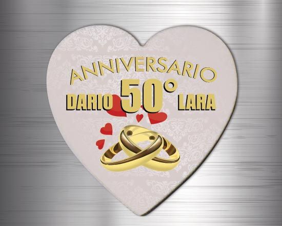 Calamita a cuore da personalizzare con testi e foto
