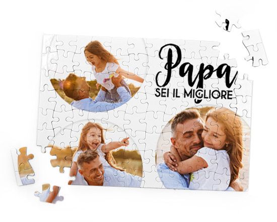 puzzle personalizzato nel formato A3 con grafica per il papà