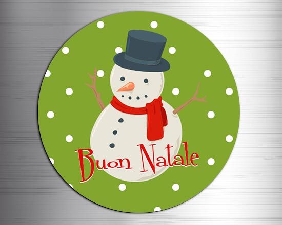 Calamita tonda Pupazzo di neve