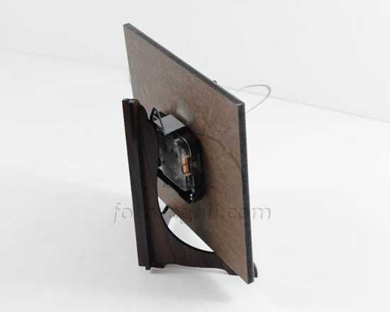 Orologio con foto in legno