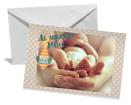 Biglietto auguri dedicato al papà con cravatta