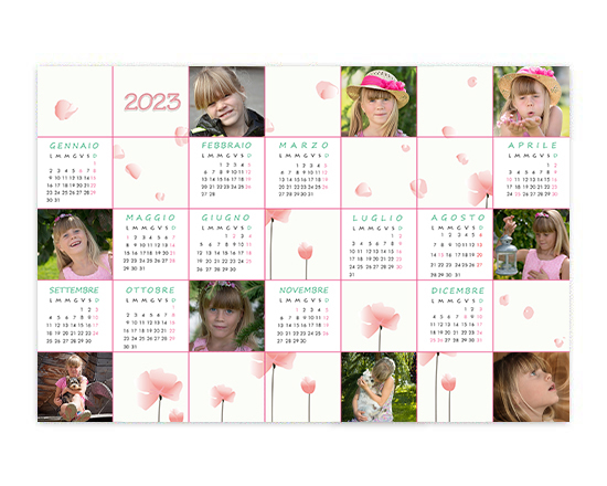 Calendario poster Flowers