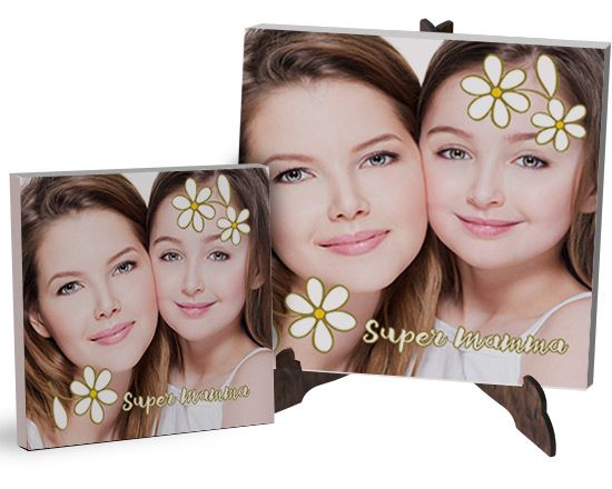 Tela light con grafica con margherite