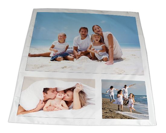 federa quadrata per cuscino con foto collage