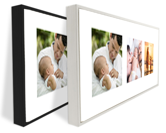 Tela americana panoramica collage con 3 riquadri piccoli