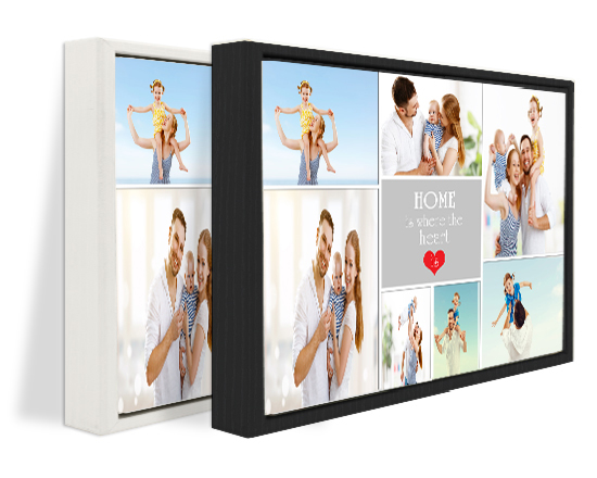 Tela americana rettangolare grafica home collage con 7 riquadri