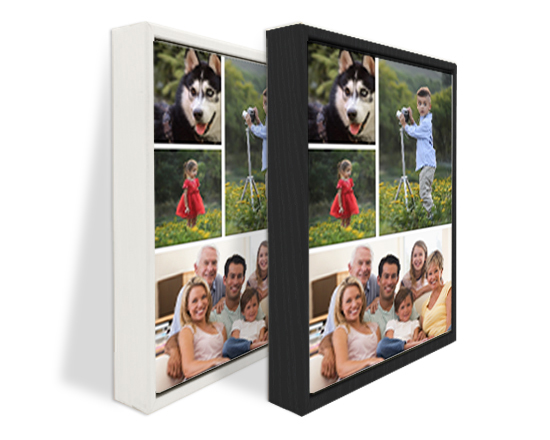 Tela americana rettangolare verticale collage con 4 riquadri